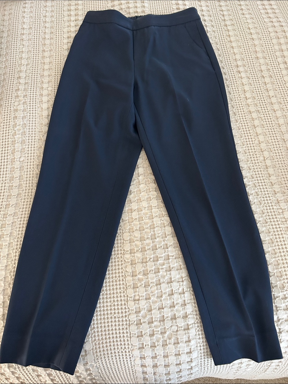 Banana Republic Navy Hayden Cropped Ankle Dress Pants
